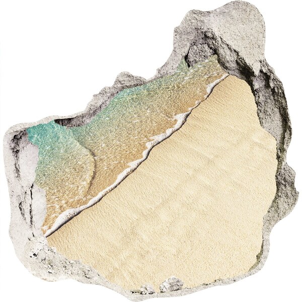 Hole wall sticker Caribbean Beach Through a Hole in the Wall