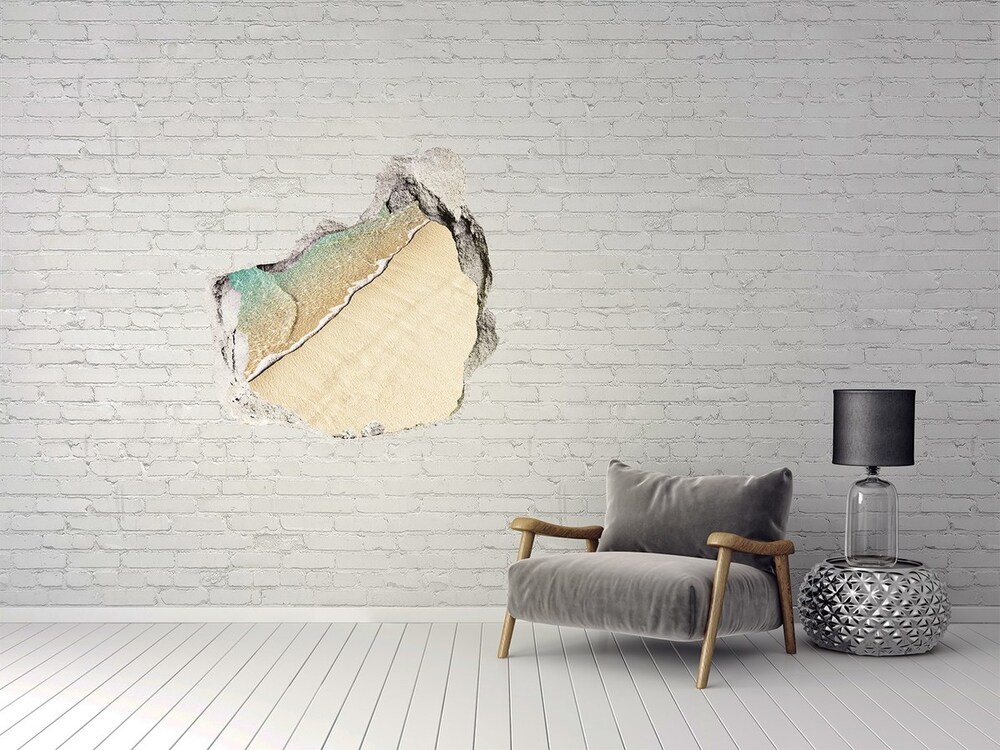 Hole wall sticker Beach wave