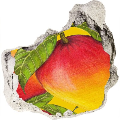 Hole wall sticker Juicy Mango in the Wall Hole