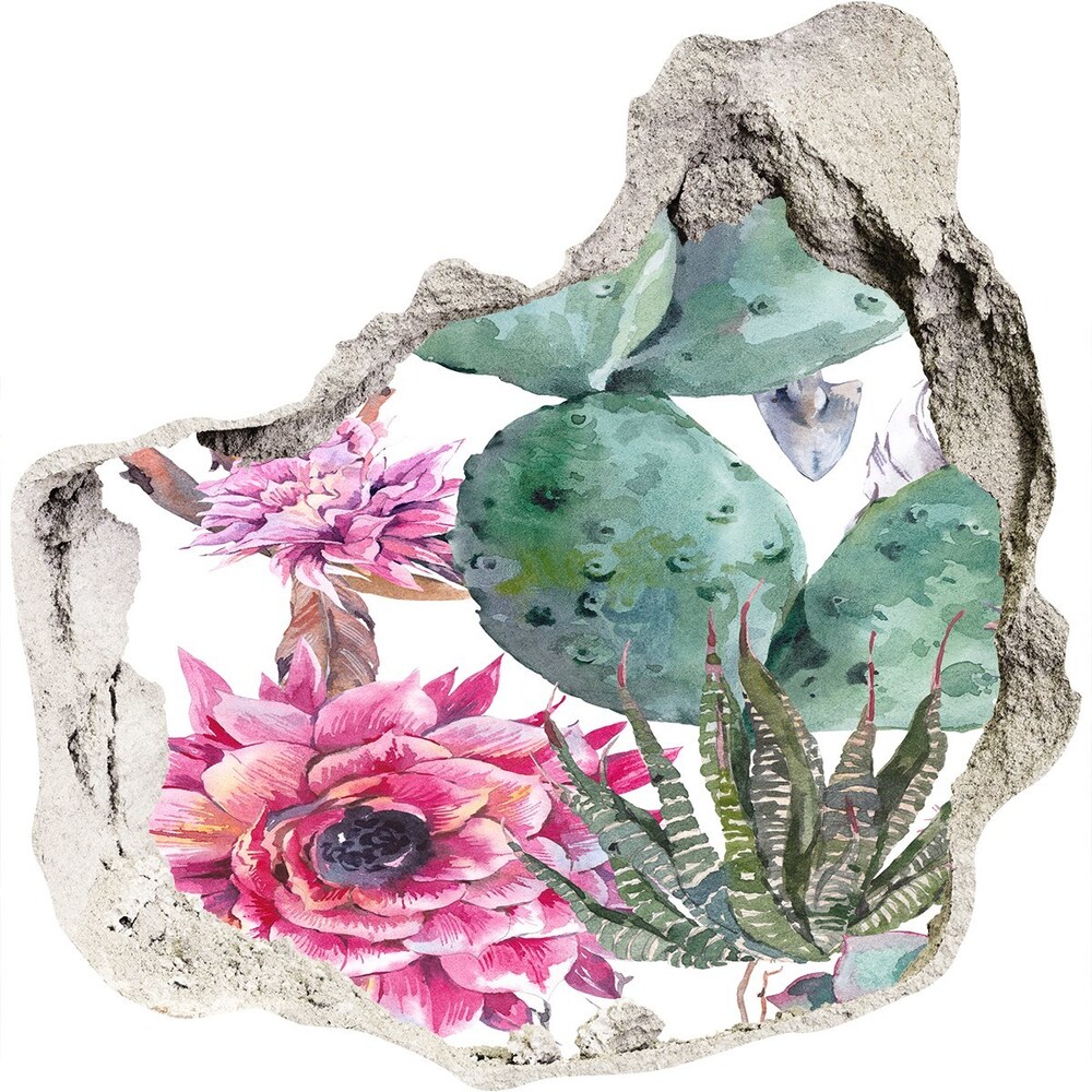 Hole in the wall decal Cacti