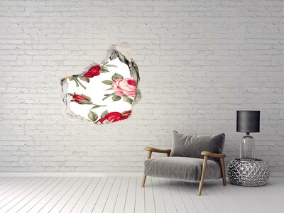 Hole in the wall decal Roses