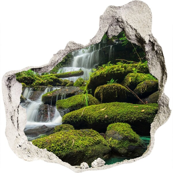 Hole in the wall decal Waterfall in the forest