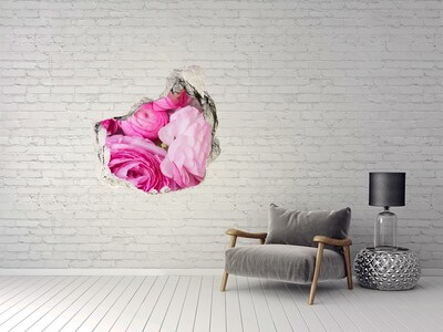 Hole in the wall decal Flowers in a hole in the wall