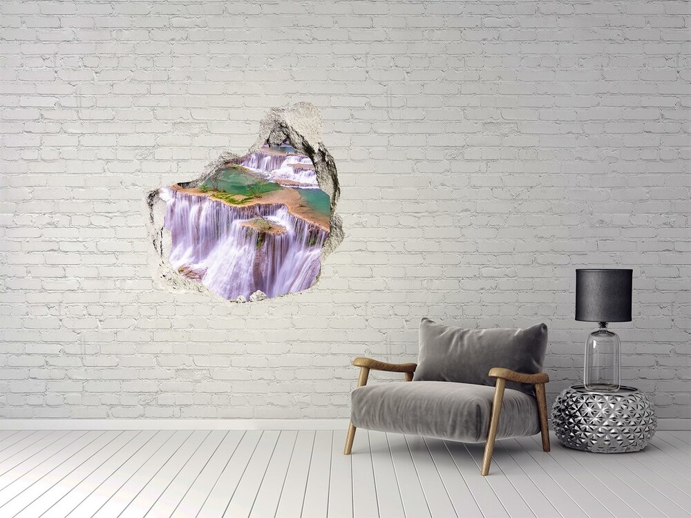 Hole wall sticker Thailand waterfall