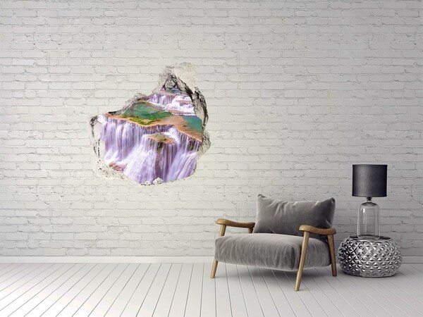 Hole wall sticker Waterfalls in Paradise