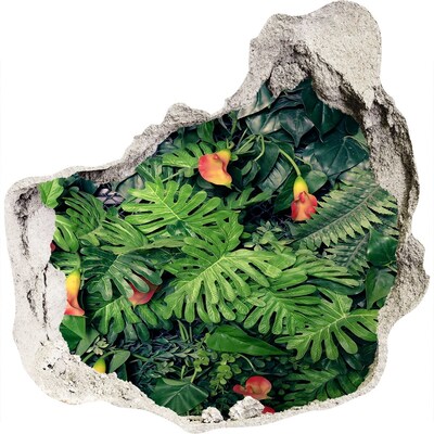 Hole wall sticker Exotic jungle