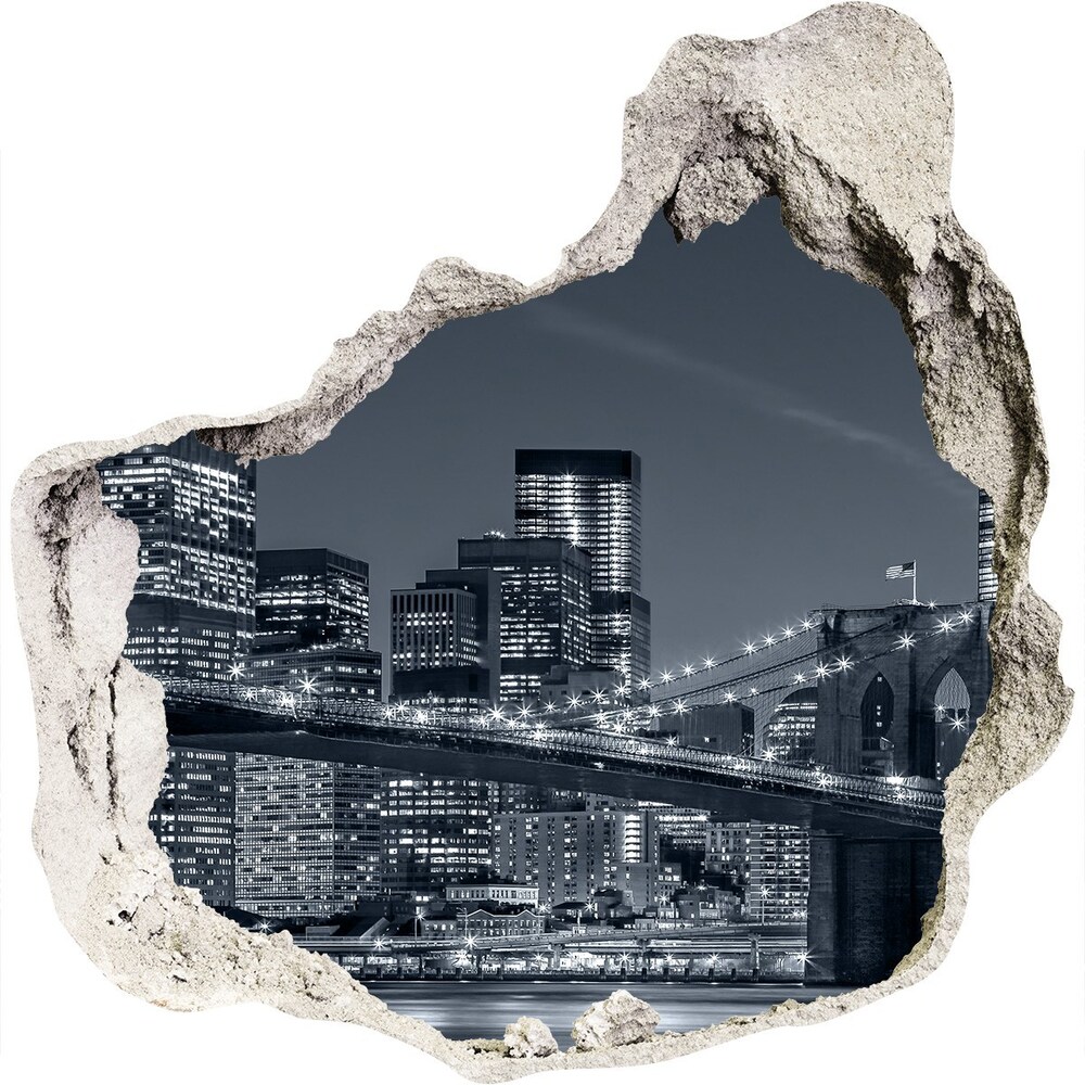 Hole in the wall decal Manhattan New York