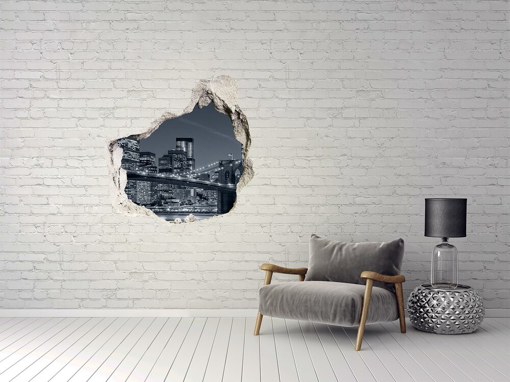 Hole in the wall decal Manhattan New York