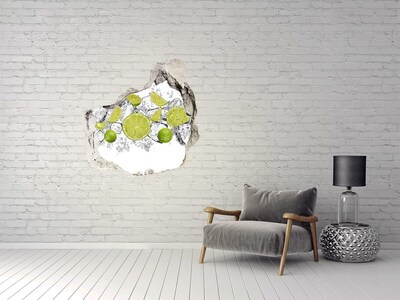 Hole wall sticker Ice dice lime