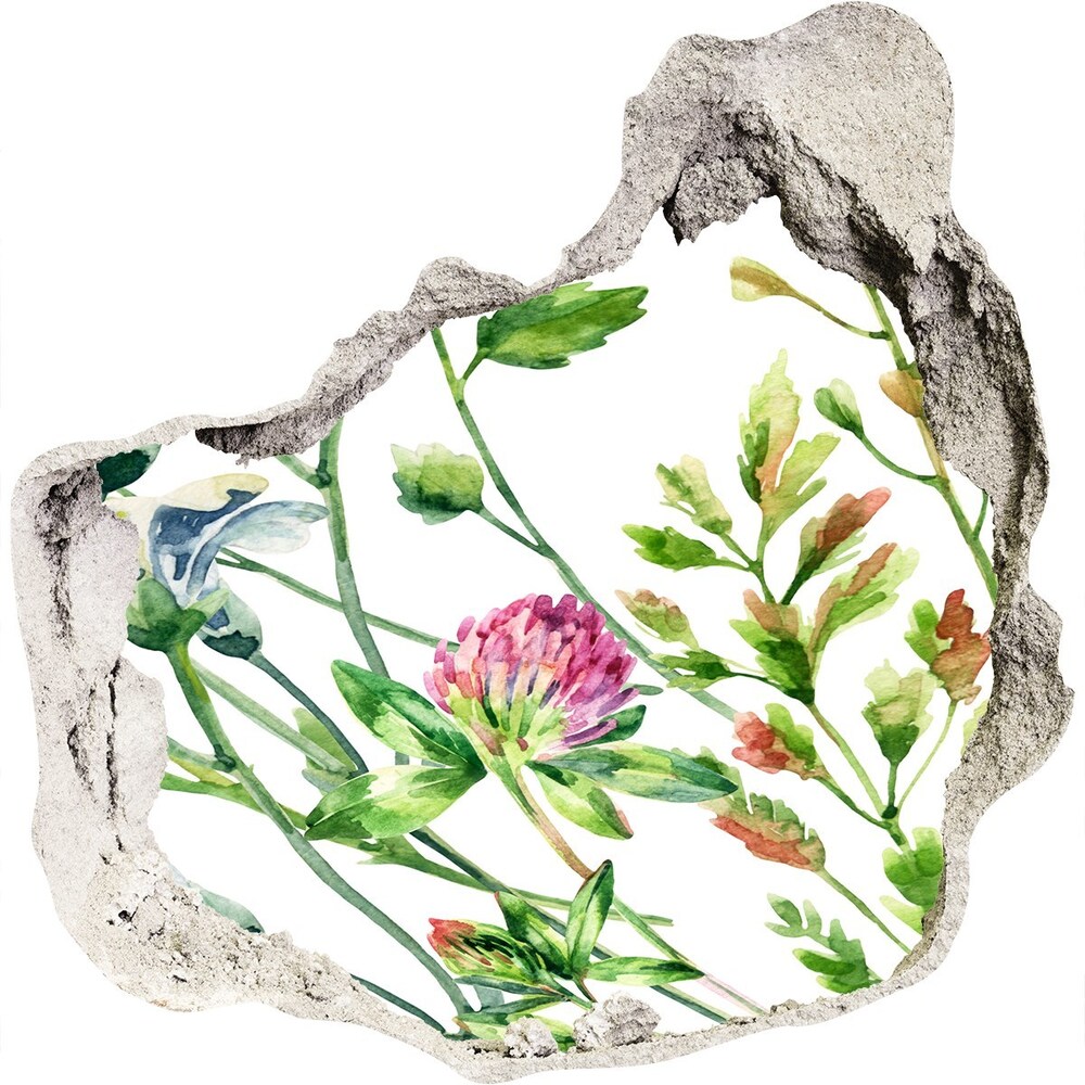 Hole wall sticker Wild flowers