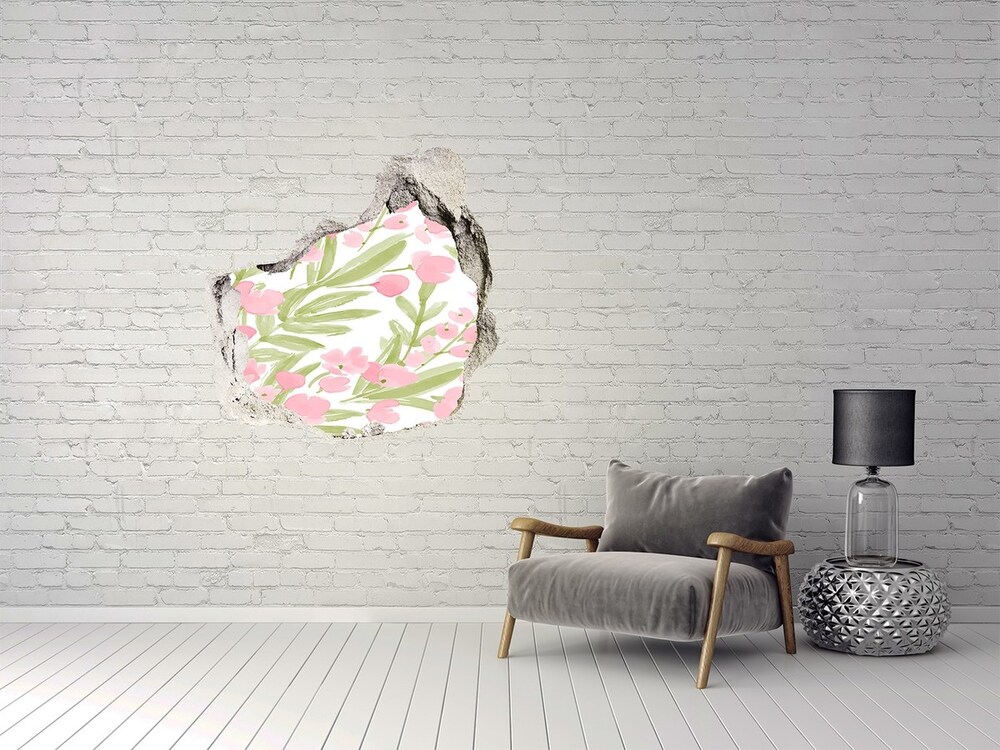 3D wall hole Floral pattern