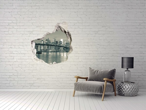 Hole wall sticker View of New York