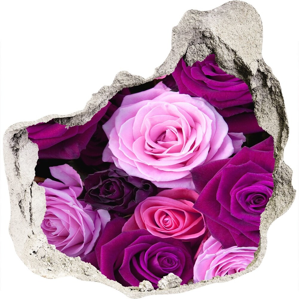 Hole in the wall decal Roses