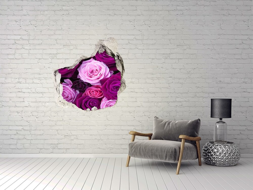 Hole in the wall decal Roses