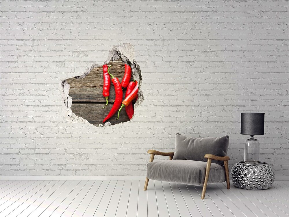 Hole in the wall sticker Chilli peppers