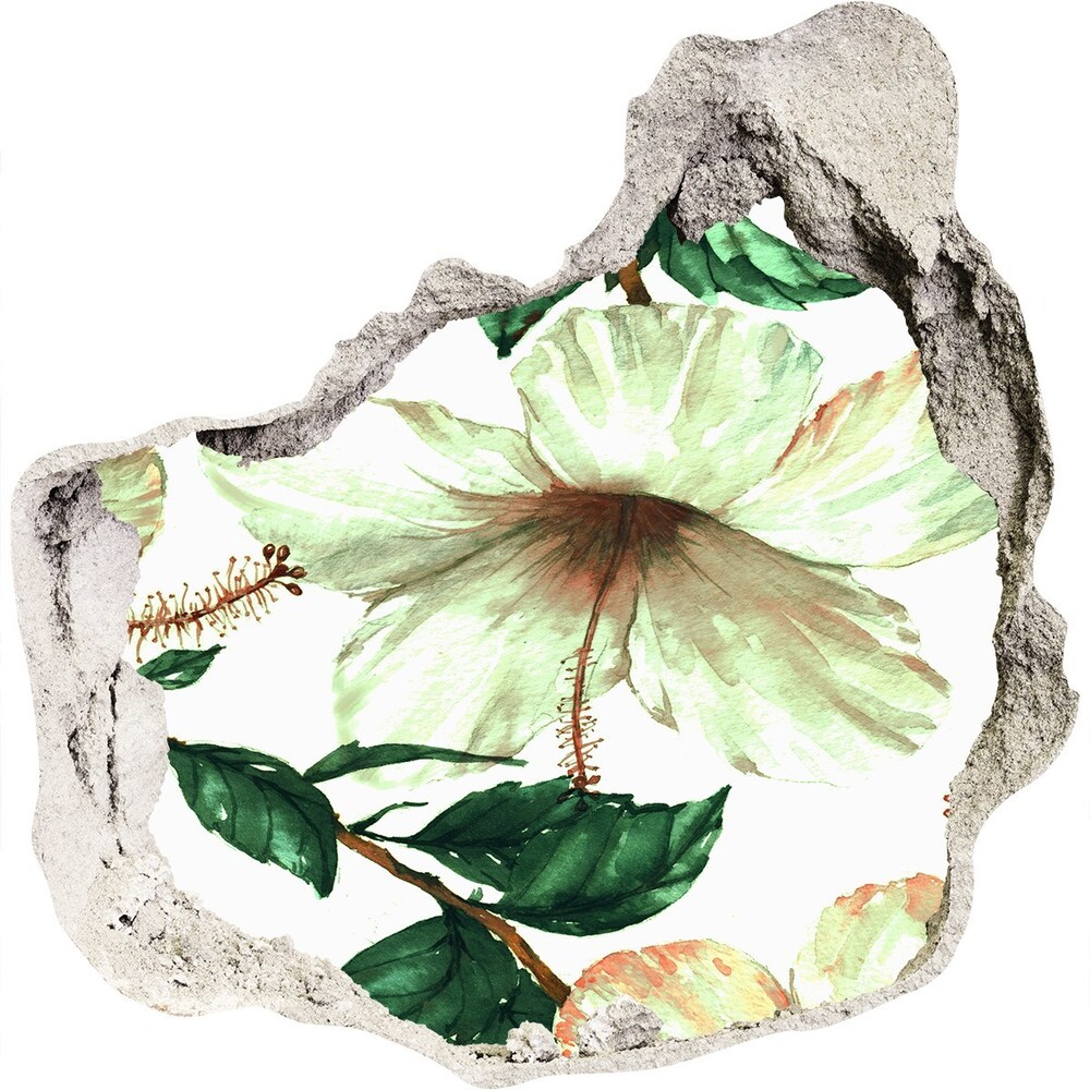 Hole wall sticker Hibiscus flowers