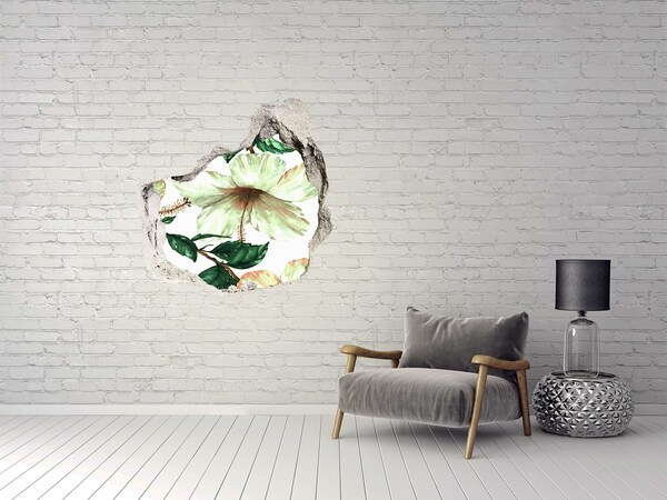 Hole wall sticker Hibiscus flowers