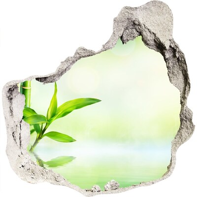 Hole wall sticker Green paradise with bamboo