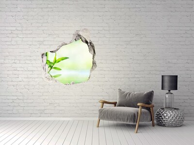 Hole wall sticker Green paradise with bamboo