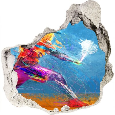 3D wall hole Immersion in colors