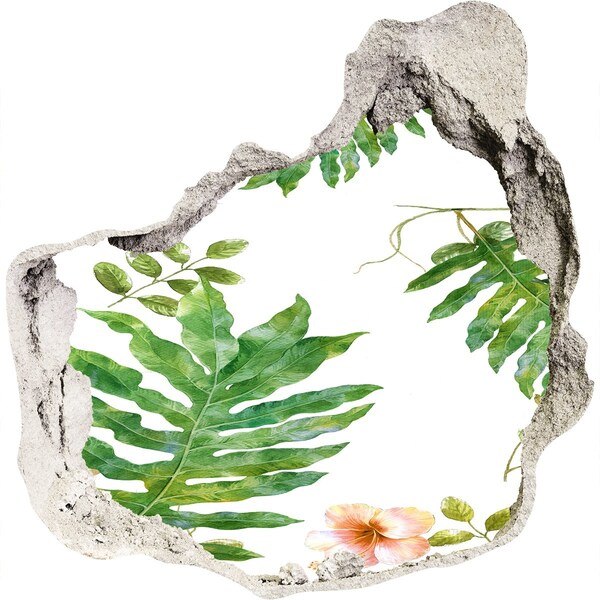 Hole in the wall sticker Tropical paradise behind the wall