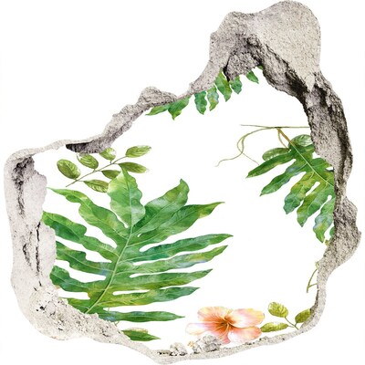 Hole in the wall sticker Floral pattern