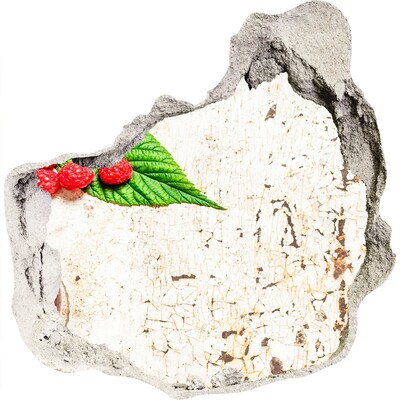 Hole wall sticker Fruity charm in a damaged wall