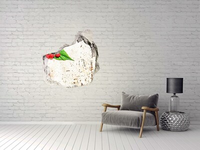 Hole wall sticker Fruity charm in a damaged wall