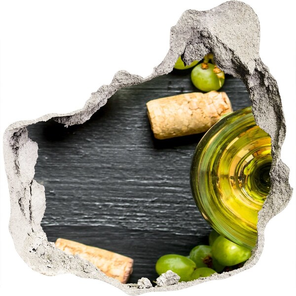 Hole in the wall decal Wine and grapes