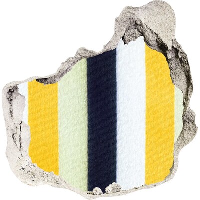 Hole wall sticker Colorful stripes in concrete