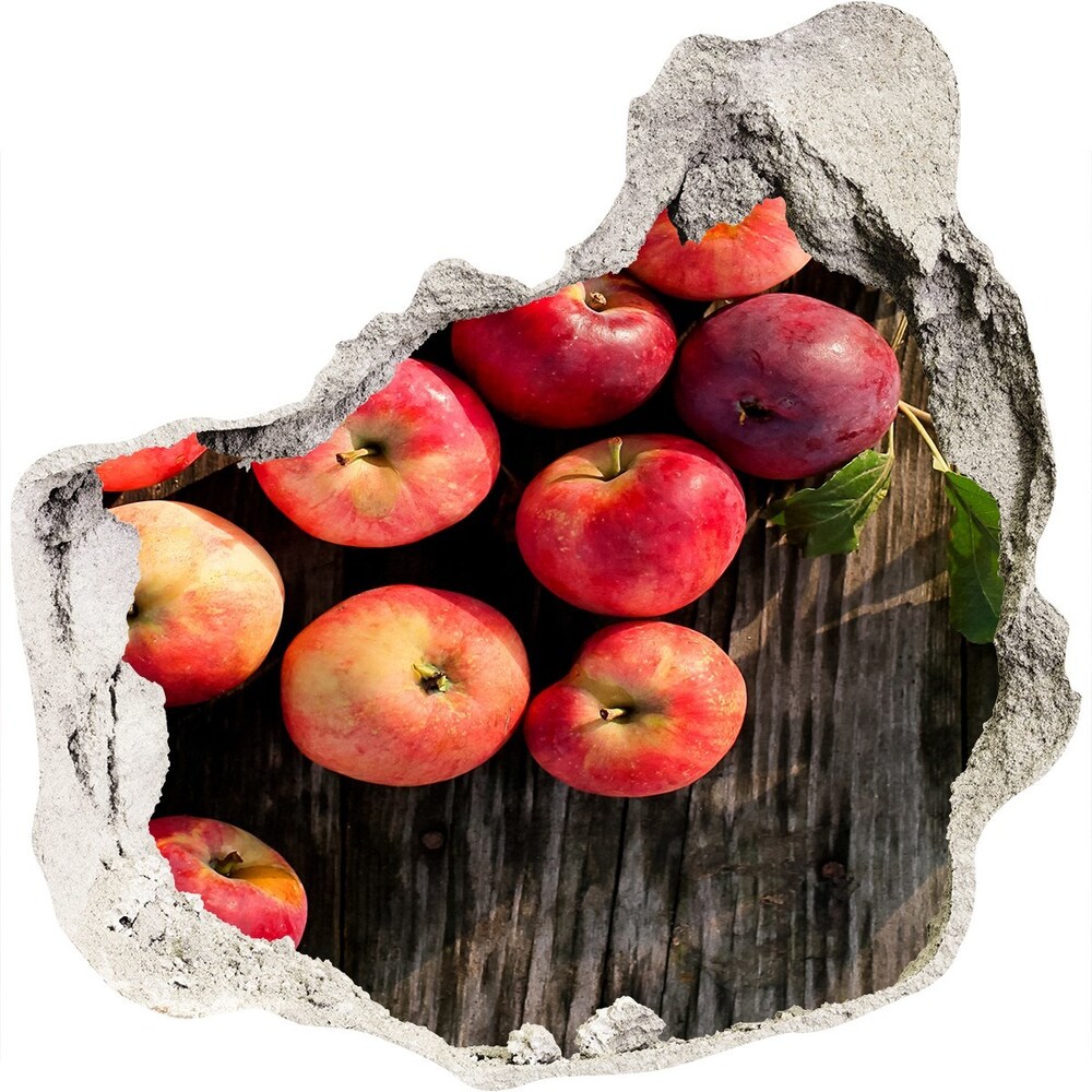 Hole in the wall sticker Apples on the table