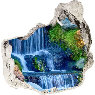 Hole in the wall decal A waterfall in a green setting