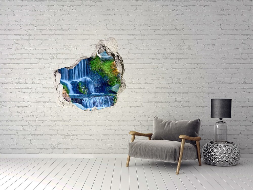 Hole in the wall decal Waterfall brick