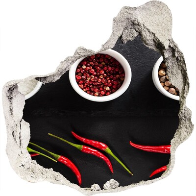 Hole in the wall sticker Spices and chillies