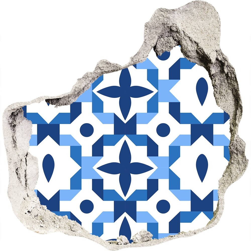 Hole in the wall sticker Geometric background