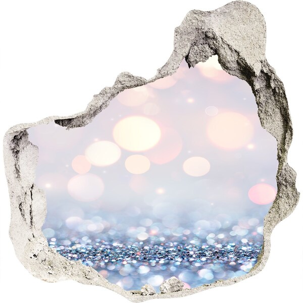 3D wall hole wallpaper The shiny space behind the hole