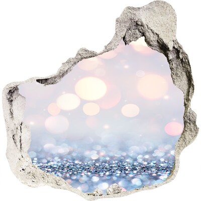 3D wall hole wallpaper The shiny space behind the hole