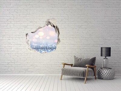 3D wall hole wallpaper The shiny space behind the hole