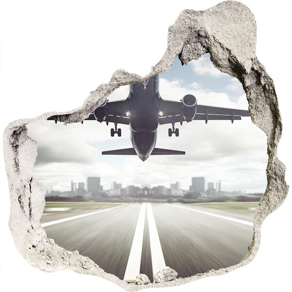 Hole in the wall sticker Starting plane