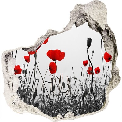 Hole in the wall sticker Flowers in the ruins