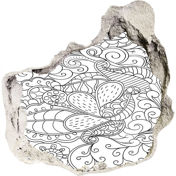 Hole wall sticker A colorful world in a hole