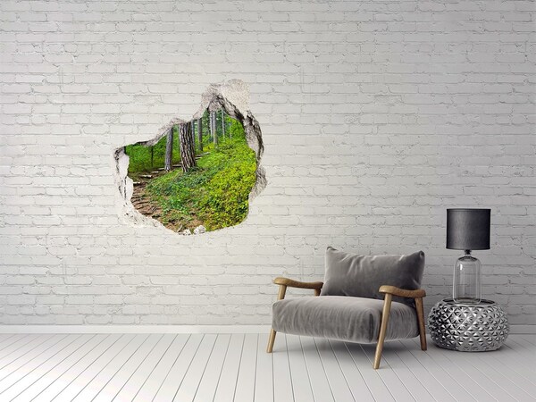 Hole wall sticker Forest track