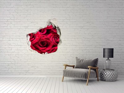 3D wall hole A floral paradise with roses
