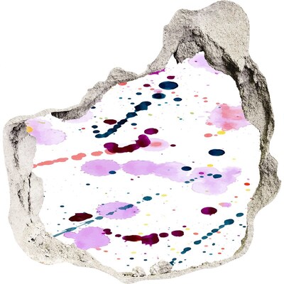 Hole wall sticker A colorful burst of creativity