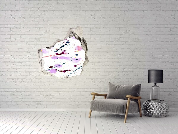 Hole wall sticker A colorful burst of creativity