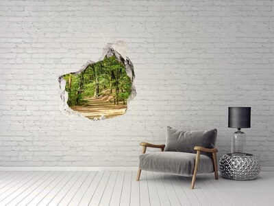 Hole wall sticker Green Forest in a Hole in the Wall