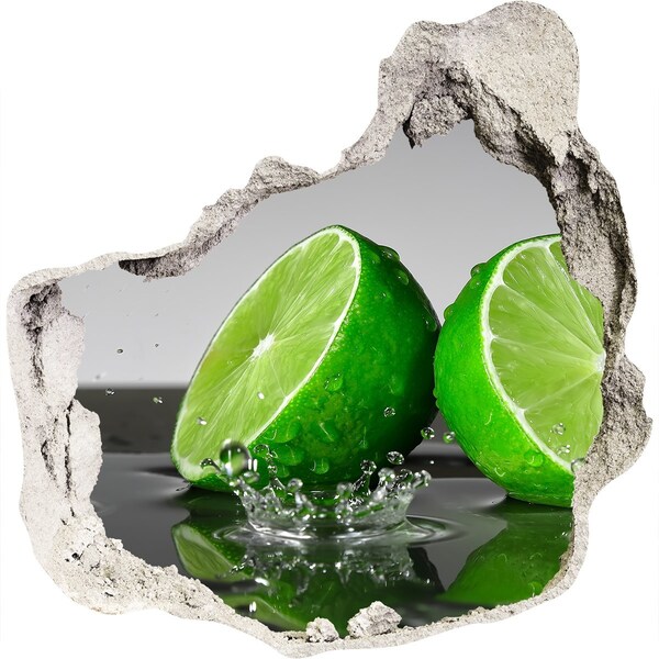 Hole wall sticker Fresh limes in action
