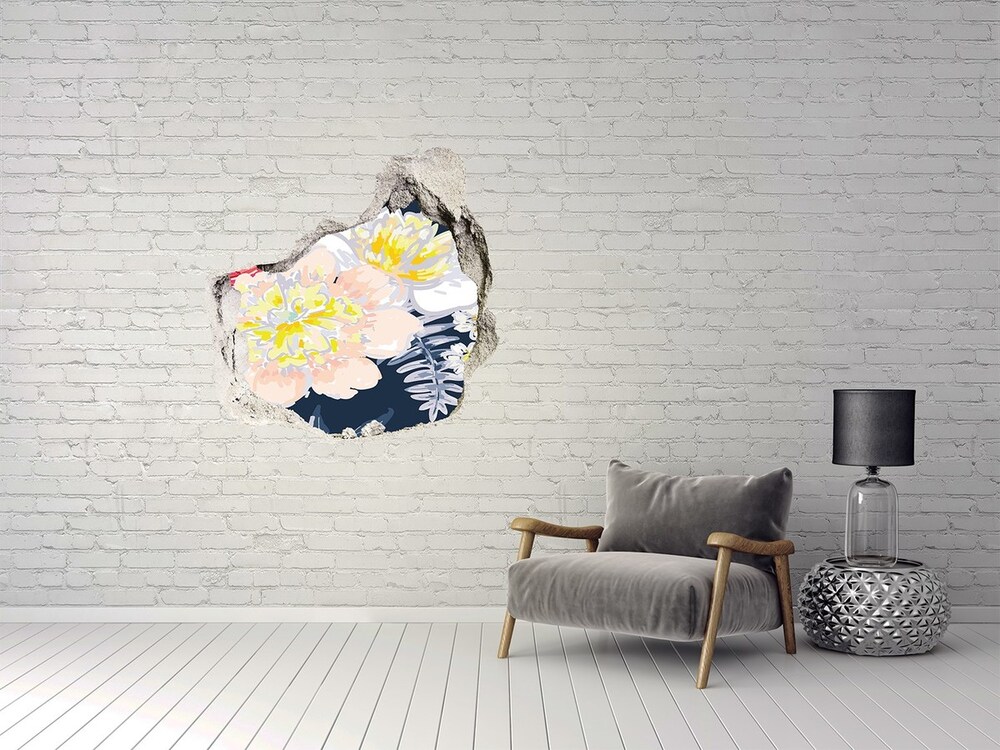 3D wall hole Floral pattern