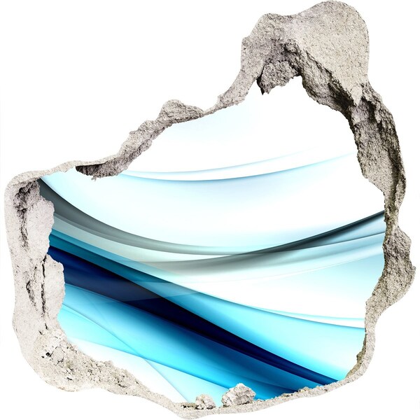 Hole wall sticker A wave in the blue