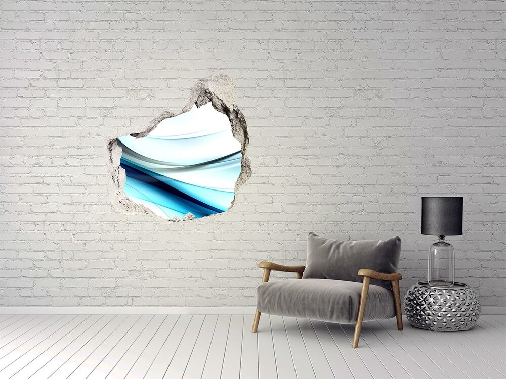 Hole wall sticker Wave abstraction